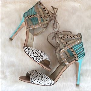 Dolce Vita Hexen Sandal in Spotted Mint Suede